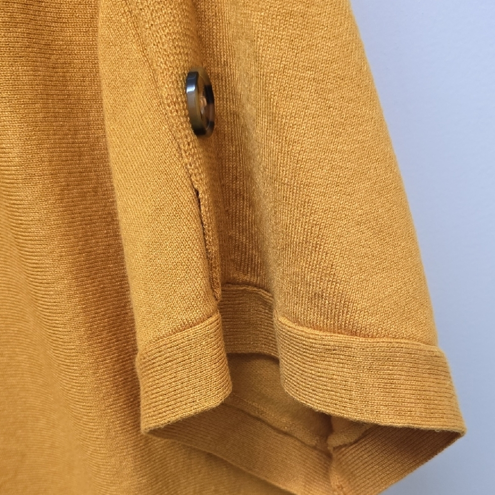Cable & Guage Mustard Button-Accent Sweater - Size L - Picture 2 of 8